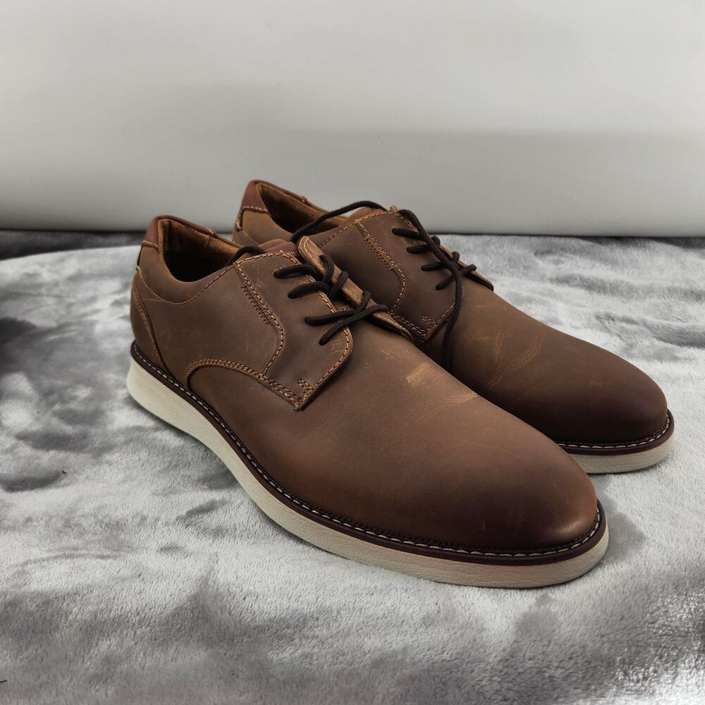 Florsheim Brown Size 10 Launch Plain Toe Oxford Shoes NWOB